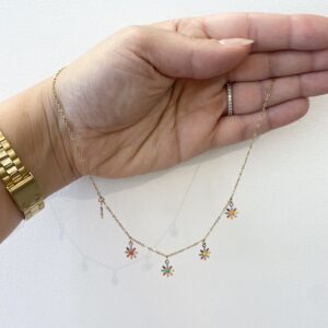 Collier fleurs
